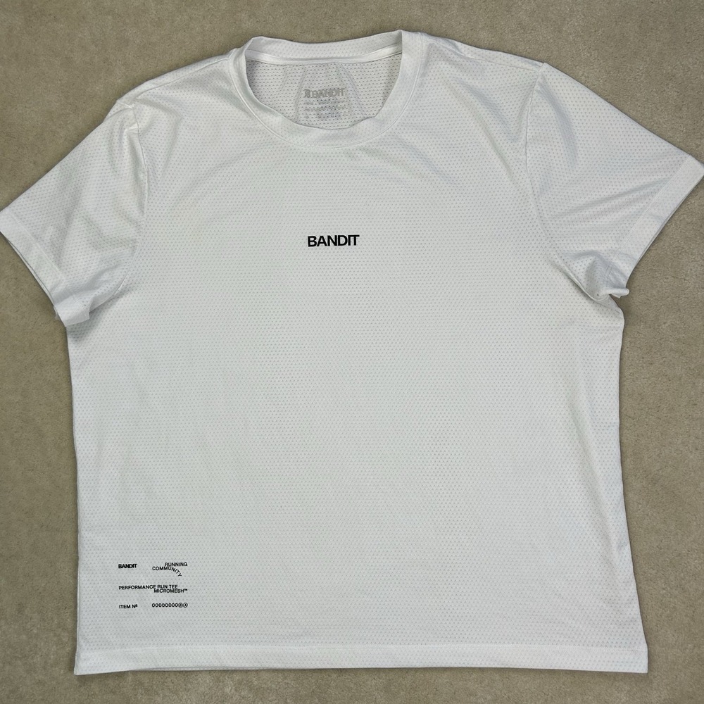 Bandit Running T Shirt Womens Large Micro Mesh Performance Short Sleeve